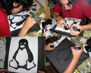 My Brother Painting Tux