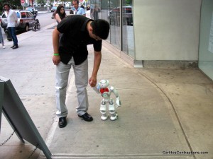 Nao 1337 and me, about to walk the red carpet